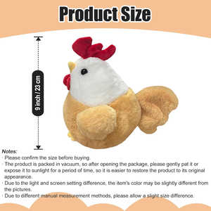 Decoración <span class=keywords><strong>de</strong></span> granja lindo relleno completo suave al tacto cálido sueño compañero gordo Gallo peluche con panal <span class=keywords><strong>rojo</strong></span> 9 pulgadas Pascua <span class=keywords><strong>pollo</strong></span> Animal juguete - Product Image 2