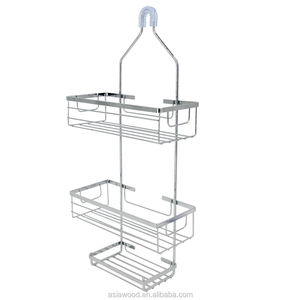 Scaffale Angolare in Metallo per Bagno, Accessori per <span class=keywords><strong>Doccia</strong></span>, <span class=keywords><strong>Mensola</strong></span> Portaoggetti per WC, Cestello <span class=keywords><strong>Porta</strong></span> <span class=keywords><strong>Shampoo</strong></span> - Product Image 3