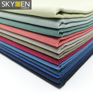 Skygen nuevo alta calidad Venta caliente suave <span class=keywords><strong>liso</strong></span> teñido 135gsm 55% <span class=keywords><strong>Lino</strong></span> 45% tela de algodón de <span class=keywords><strong>lino</strong></span> - Product Image 4
