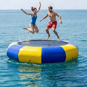 Parc aquatique commercial PVC extérieur Sports nautiques Trampoline gonflable flottant de 5M pour enfants - Product Image 1