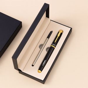 Classic Business Metal Writing <b>Pen</b> Set <b>Refillable</b> Core Gold Details Eco-Friendly for Office Events Conferences Client Gifting - Product Image 5
