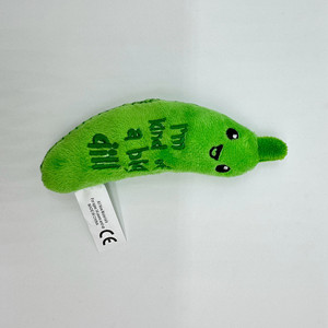Wholesale Eco-friendly Green Small Cucumber Chew <b>Toy</b> Sustainable <b>Interactive</b> Puzzle Pet Supplies Plush for <b>Cats</b> - Product Image 3