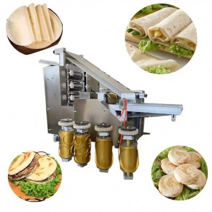 Einstellbare Dicke Pita Brot Sheeter kommerziellen Ruti Torlilla Maker Maschine Preis Ravioli Wrap automatische Roti-Maschine