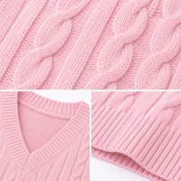 Débardeur tricoté pour femme, col en V, rose uni, sans manches, coupe ajustée, respirant, style coréen, personnalisable OEM ODM