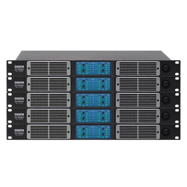 DEKEN DA-41600E Professional 1U Four Channels Digital Power Amplifier 1600W Suitable for Speaker Audio Sound System