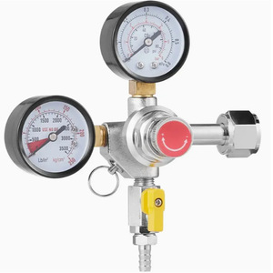 ตัวควบคุมแรงดัน CO2 แบบสองเกจ WQ 2.525MPa ตัวลดแรงดันสองขั้นตอนสำหรับเครื่องทำเบียร์ พร้อมวาล์วทางเดียว CGA320 - Product Image 5