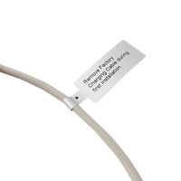 Cable USB ignífugo plateado con código de barras Etiqueta privada Etiquetas de cable central Etiqueta adhesiva de prevención de incendios