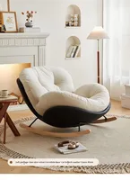 Chaises de salon de luxe modernes nordiques chaise inclinable à bascule canapé de salon simple paresseux rembourré chambre adulte meubles de relaxation