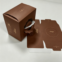 Boîte en carton dorée, emballage de luxe haut de gamme, logo imprimé personnalisé pour le pain, les friandises, la boulangerie, les desserts