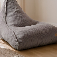 Fauteuil de lecture confortable en tissu moelleux compressé avec poignée pour adultes et enfants, idéal pour chambre et balcon