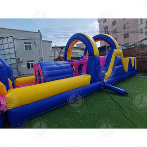 Fabricante de China Casa de rebote de alta calidad a prueba de agua con carrera de obstáculos inflable de precio más bajo de fábrica con soplador de aire - Product Image 1