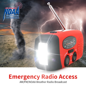 Radio <span class=keywords><strong>Internet</strong></span> portable solaire miniature d'urgence avec NOAA et recharge de téléphone portable pour le camping - Product Image 4