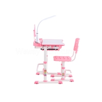 Bureau d'étude réglable en hauteur, grande Table de rangement pour enfants, avec tiroirs de rangement, Led