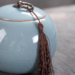 กระปุกเซรามิกเคลือบลายแตกแบบเรียบง่าย MSH สำหรับเก็บน้ำตาล กระปุกเก็บชาแบบสุญญากาศ สำหรับอุปกรณ์ชา - Product Image 5