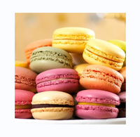 Vente en gros de biscuits macarons fourrés à la crème, en forme de sandwich miniature, halal, avec étiquette privée personnalisée