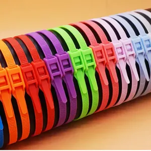 Jagasl gravata de cabo de plástico variado, colorida, náilon, 66, fixação