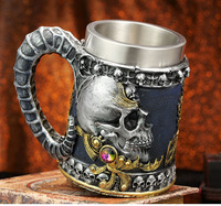 Nouveau Halloween Décoratif Horrible Visage Crâne 600ML Gobelet Tasse Nuit Bar Vaisselle Creative Ornement Bière Tasses pour Bureau