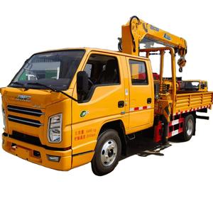 JMC mini pequeño 2ton 3.2ton <span class=keywords><strong>crew</strong></span> CAB grúa montada en camión control remoto inalámbrico 6 asientos manipulador de camión - Product Image 1