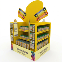 Marqueur de peinture pour enfants, écologique, portable, craie ondulée, sol personnalisé, présentoir en carton autoportant pour usage intérieur