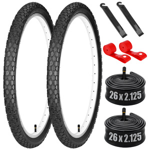 Juego de neumáticos para bicicleta 26x2.125, neumáticos interiores y exteriores para bicicleta de montaña, neumáticos resistentes al desgaste para todo terreno - Product Image 1