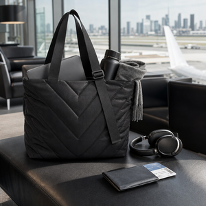 Sac fourre-tout matelassé en nylon léger, sac à bandoulière, sac à main, grande capacité, sac de voyage et de shopping pour femme - Product Image 1