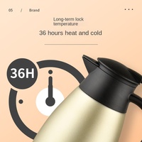 Thermos en acier inoxydable 304 de 3 L, classique, à double paroi, grande capacité, conservation de la chaleur de l'eau chaude