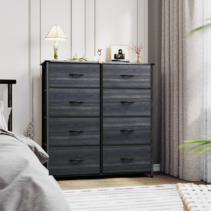 Storage Cabinet Tall Wooden Metal Cloth MDF Furniture 8 <strong>Drawers</strong> <strong>White</strong> Modern Wooden Rattan Bedroom <strong>Set</strong> - Product Image 4