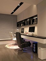 Bureau d'ordinateur personnalisé de style nordique avec bibliothèque et tiroirs fermés pour petit appartement, bureau à domicile, salle d'étude, meubles