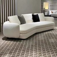 Canapé en tissu minimaliste italien de luxe moderne, personnalisable, une place, canapé d'angle pour salon et bureau