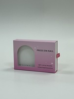 Boîte cadeau personnalisée à tiroir coulissant avec ruban, pour press-on ongles, emballage en papier de bonne qualité