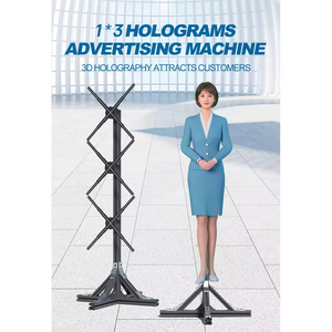 Độ phân giải cao 50cm 1*3 nối Holographic <span class=keywords><strong>LED</strong></span> 3D Fan hiển thị trong nhà/ngoài trời đám mây Điều khiển Wifi thiết bị quảng cáo - Product Image 4