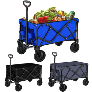 Everyday Use Industrial Shopping OEM 4-Wheel Foldable <b>Wagon</b> with Large Storage Quick Folding System Multi-Purpose All-Terrain - Product Image 1