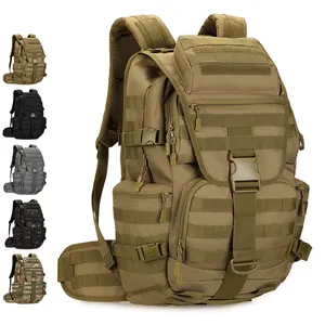 Protector Plus Wholesale Outdoor MOLLE Assault Backpack High Quality Nylon Hunting Waterproof Camouflage 50l Tactical Backpack