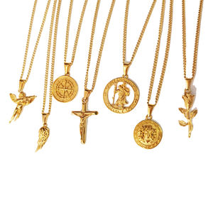 Collier de Tournesol Vintage Centurion Soldat Vitruvien Homme Pendentif Tête de Tigre St Christophe Acier Inoxydable Charme Offre Spéciale - Product Image 3