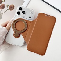 Étui portefeuille magnétique à chargement sans fil avec support et porte-cartes transparent en TPU pour iPhone 12 13 14 15 16 17 18 Pro Max
