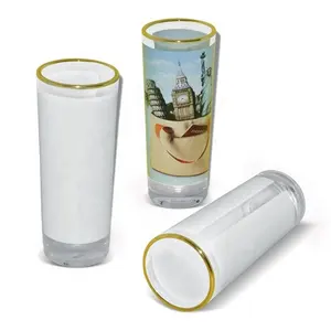 Sublimatable Shot Glass with gold rim