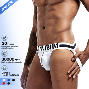 Direkt vom Hersteller: Komfortable U-Form-Pouch Jockstraps, Mittelhohe Boxershorts aus Nylon-Spandex, Herren-Unterwäsche, Herren-Bikini-<span class=keywords><strong>Jockstrap</strong></span> - Product Image 1