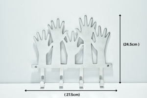 Modern Metal <b>Wall</b> <b>Hooks</b> with Hand Shape Design Decorative Hanging Rack <b>for</b> <b>Keys</b> Bags & Home Organizer Available at Export Price - Product Image 3