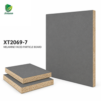 Panneau de particules E0 Jinbase XT2069-7 en placage de bois gris anthracite écologique pour armoires, placards et panneaux intérieurs
