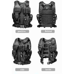 سترة تدريب كبيرة الحجم قابلة للتعديل وقابلة للتنفس مع حزام قابل للفصل وحامل مسدس متين وعملي - Product Image 2