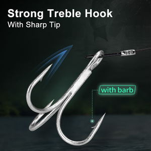 WEIHE-Kit de hameçons pour la pêche au <span class=keywords><strong>brochet</strong></span> et au plomb avec <span class=keywords><strong>fil</strong></span> de guidage pour leurre souple, 3/0 # - Product Image 5