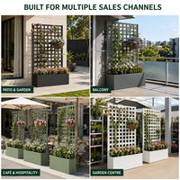 Jardinière d'extérieur OEM aux couleurs personnalisées avec écran d'intimité pour les centres de jardinage, les détaillants de mobilier de patio et les présentoirs de magasin
