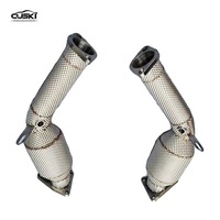Downpipe knalpot dengan katalis untuk Infiniti G37 meningkatkan Momentum dan suara pipa knalpot Stainless Steel
