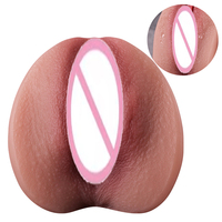 Männlicher Masturbator aus TPE mit realistischer Vulva und Po, wasserdicht, mit echtem Berührungsgefühl, Sex-Aircraft-Cup, Masturbationshilfe