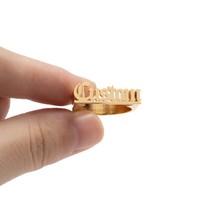 Dropshipping – Nouveauté : Collier ras-du-cou en acier inoxydable avec bagues personnalisées 3D pour couple, style tendance et écriture cursive, pour homme