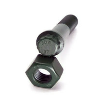 Vis à tête hexagonale à 12 points en acier allié haute résistance M4 M5, oxyde de fer noir, ASTM A325 A307 GR2 GR5 ASTM 193 B7, avec écrou DIN934