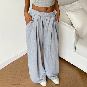 Pantalon décontracté ample à jambes larges et longueur au sol, style INS européen et américain, pour femme, automne-hiver - Product Image 5