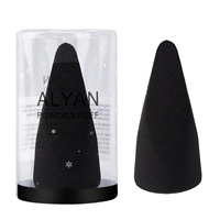 Éponge de maquillage noire classique, formes variées, outil en forme de goutte d'eau, sans latex, en polyuréthane, non toxique, lavable, pour le maquillage du visage