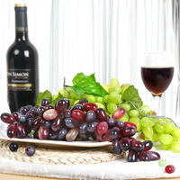 Décoration de la maison raisins simulés fruits givrés accessoires plantes vertes plastique décoratif tir raisins artificiels