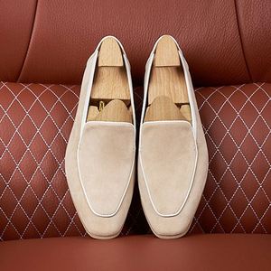 Mocassins carrés faits à la main pour hommes, à lacets, décontractés et habillés, antidérapants, respirants, légers, en cuir Valentina - Product Image 4